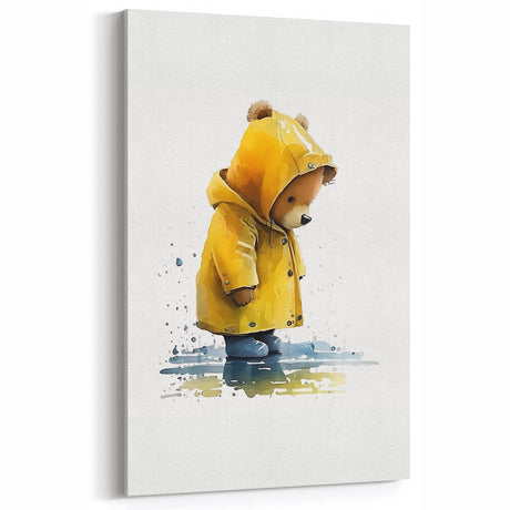 Rainy Day Teddy Boys Room Wall Art – Kids Wall Art Prints