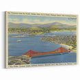 Vintage Golden Gate Bridge Poster - Retro San Francisco Art