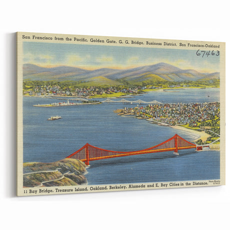 Vintage Golden Gate Bridge Poster - Retro San Francisco Art