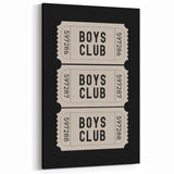Boys Club Ticket Wall Art – Kids Wall Art Prints for Playroom