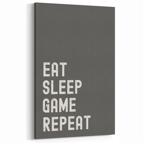 Eat Sleep Game Repeat - Boys Room Wall Art Kids Wall Art Prints