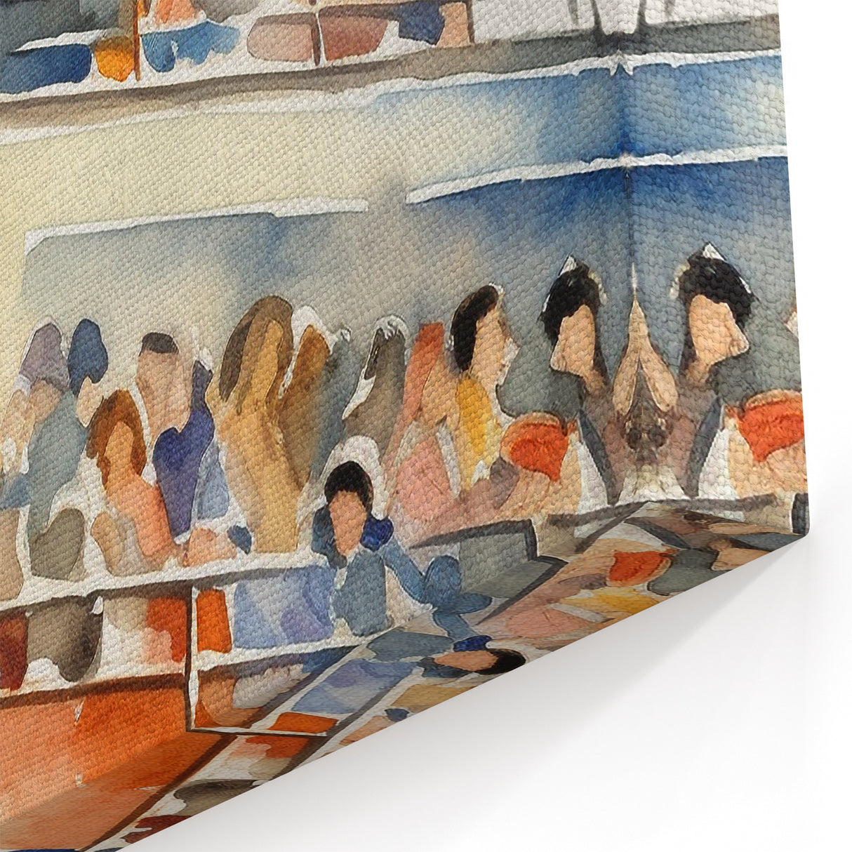 Stadium Crowd Watercolor - Boys Room Wall Art Kids Wall Art Prints