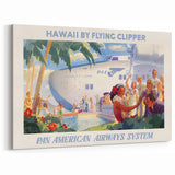 Vintage Hawaii by Flying Clipper Poster - Retro Pan Am Airways Art