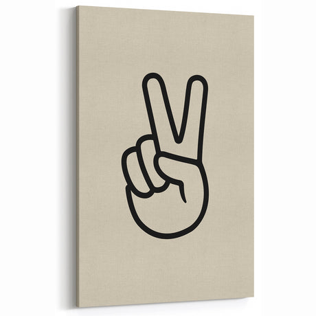 Minimalist "Peace" Typography Art Print for Kids Room