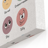 Feelings Typography Art Print – Emotions Chart for Kids and Home Decor