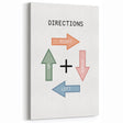 Directions Typography Art Print – Up, Down, Left, Right Wall Art