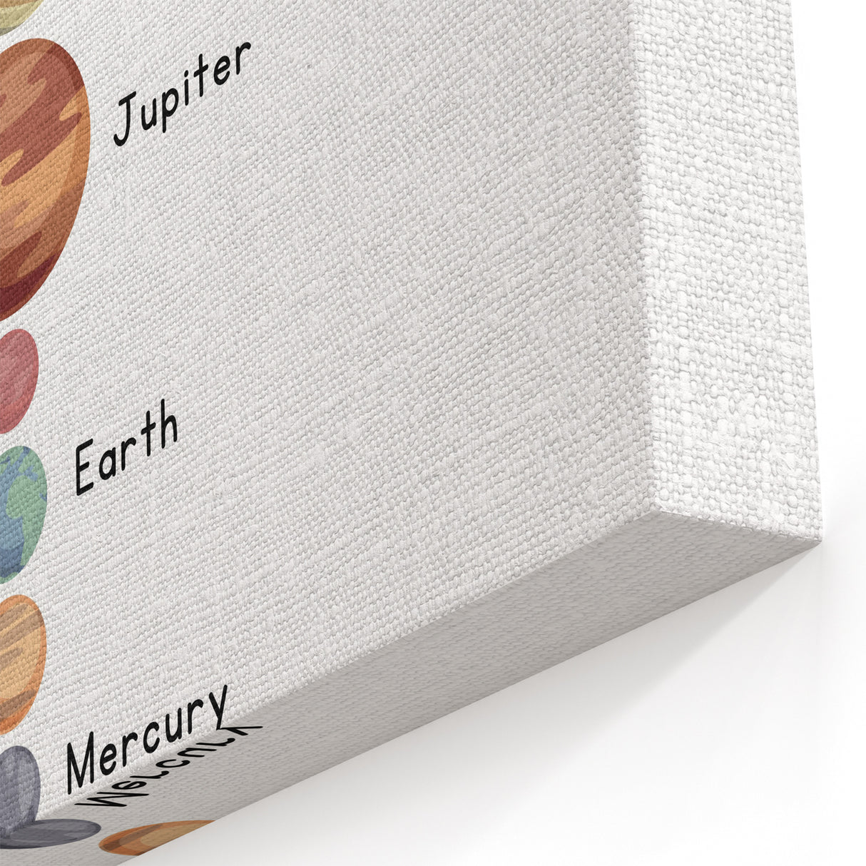 Solar System Typography Art Print – Planets and Sun Wall Art