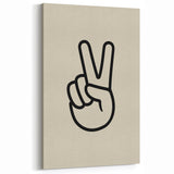 Peace Hand Sign Wall Art - Boys Room Wall Art Kids Wall Art Prints