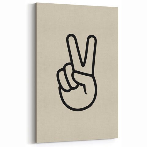 Peace Hand Sign Wall Art - Boys Room Wall Art Kids Wall Art Prints