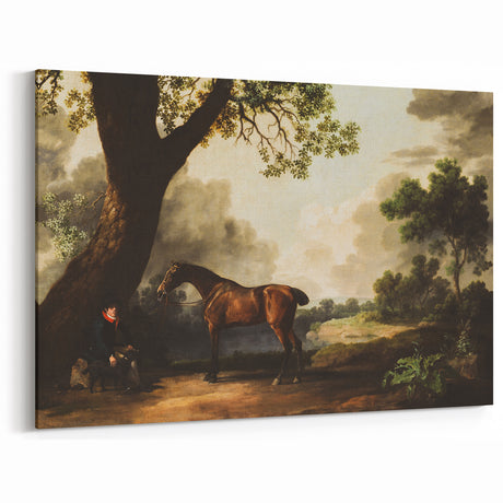 Vintage Landscape Art: Historic Horse and Countryside Print