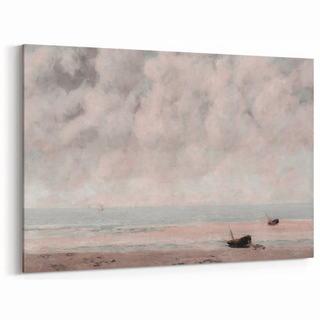 Vintage Coastal Seascape Art - Peaceful Beach Canvas