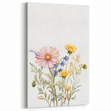 Spring Wildflower Girls Room Wall Art – Floral Nursery Print