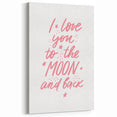 I Love You to the Moon Girls Room Wall Art – Nursery Print