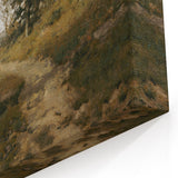 Vintage Countryside Landscape Art - Quiet Cottage and Path Canvas