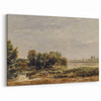 Vintage Riverside Art - Tranquil Ducks and Boat Canvas
