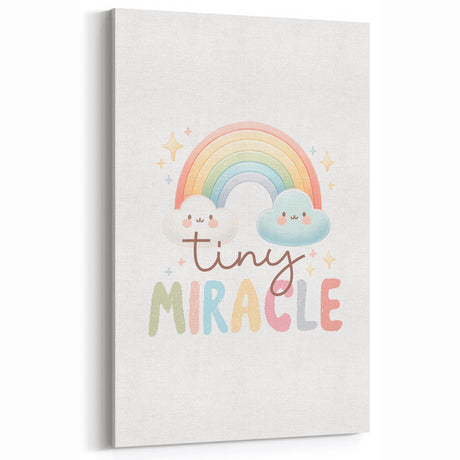 Tiny Miracle Rainbow Girls Room Wall Art – Nursery Print
