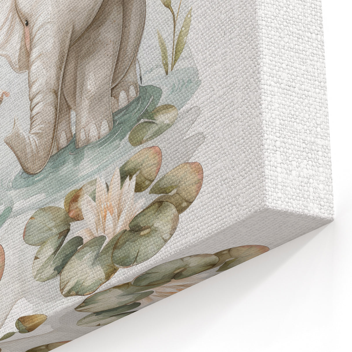 Mother and Baby Elephant Girls Room Wall Art – Nursery Print