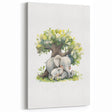 Sleeping Elephants Girls Room Wall Art – Nursery Animal Print
