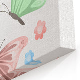 Butterfly Girls Room Wall Art – Pastel Nursery Print