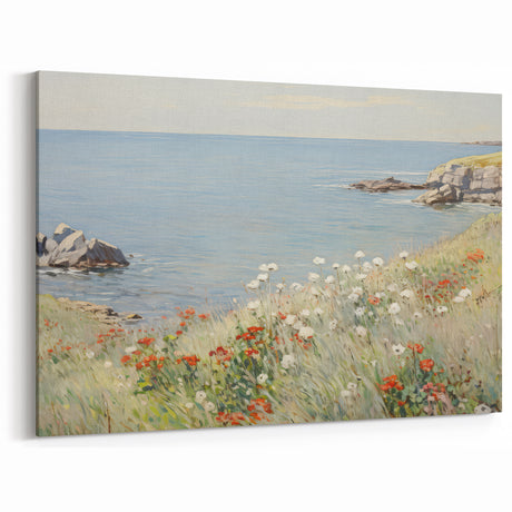 Coastal Wildflower Art - Serenity by the Sea Canvas Print