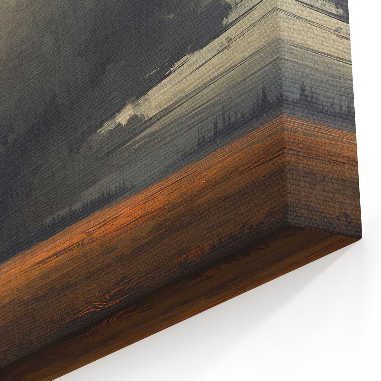 Vintage Landscape Art – Dramatic Skies Over a Golden Plain