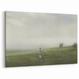 Vintage Landscape Art – Tranquil Countryside with Walking Figure