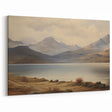 Vintage Landscape Art - Majestic Mountain and Lake View