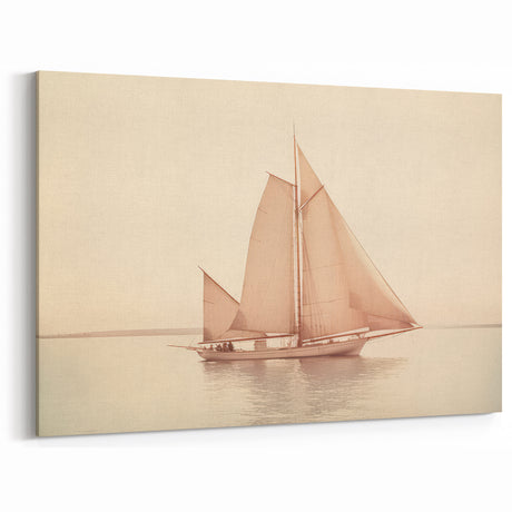 Vintage Sailboat Art - Classic Schooner on the Ocean