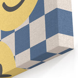 Boys Room Wall Art – Smiley Face Checkered Kids Wall Art Print
