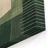 Contemporary Dining Art Pieces - Geometric Green Abstraction