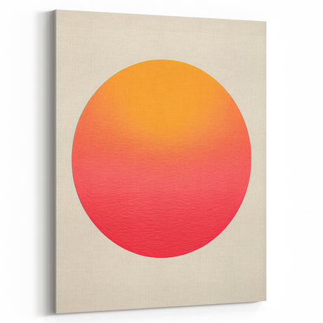 Framed and Canvas Dining Room Art - Sunset Gradient Circle