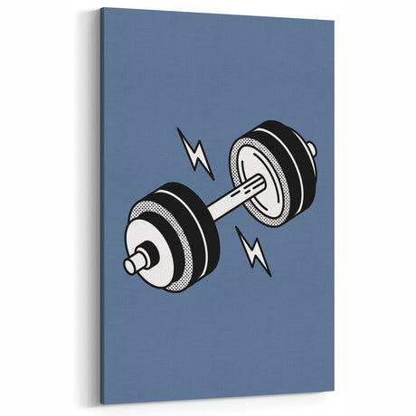 Dumbbell Wall Art – Motivational Boys Room Gym Decor