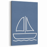 Minimalist Sailboat – Boys Room Wall Art