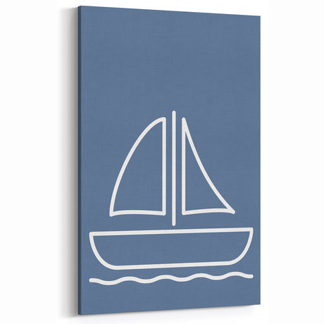 Minimalist Sailboat – Boys Room Wall Art