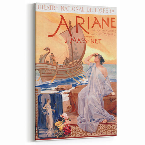 Vintage Travel Poster - Ariane Opera Paris Wall Art