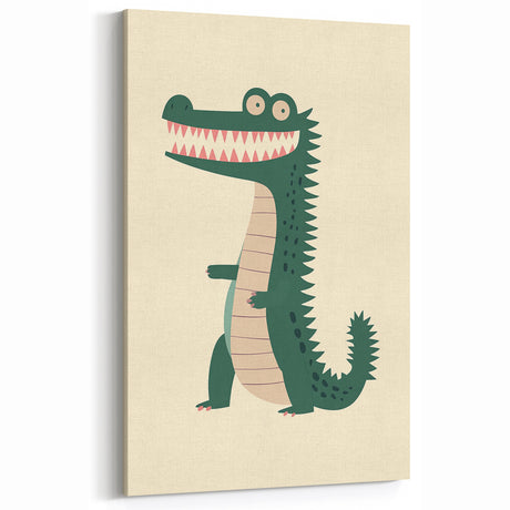 Playful Crocodile Boys Room Wall Art – Fun Kids Wall Art Prints