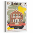 Vintage Travel Poster - Philadelphia Carpenters' Hall Art