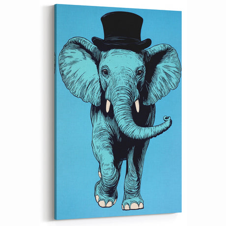 Boys Wall Art Prints - Stylish Elephant Kids Room Art Decor