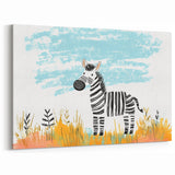 Boys Room Wall Art - Zebra Safari Kids Wall Art for Nursery