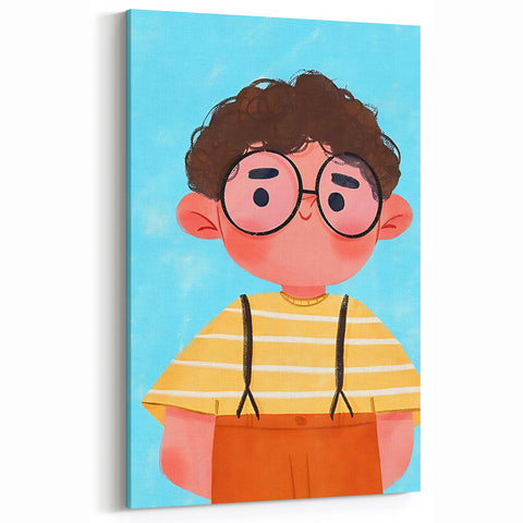 Curly Haired Boy - Boys Room Wall Art Kids Wall Art Prints
