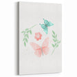 Butterfly and Floral Girls Room Wall Art – Nursery Print