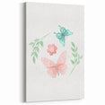 Butterfly and Floral Girls Room Wall Art – Nursery Print