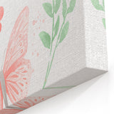 Butterfly and Floral Girls Room Wall Art – Nursery Print