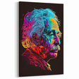 Vibrant Pop Art Canvas - Neon Low-Poly Portrait Wall Art Print