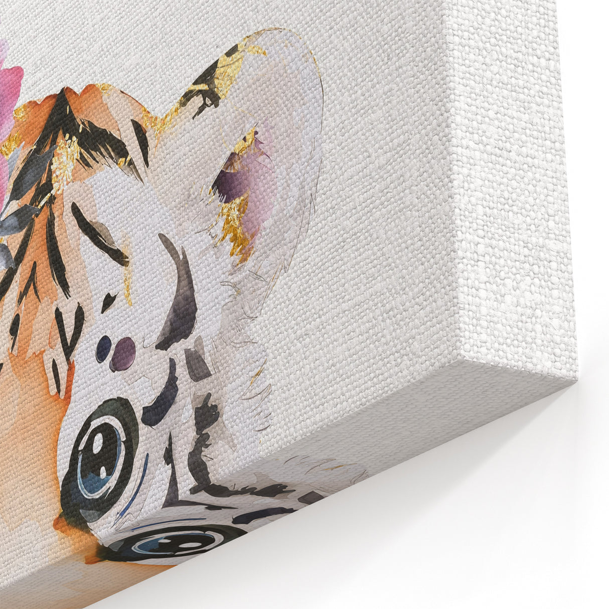 Floral Baby Tiger Girls Room Wall Art – Nursery Print