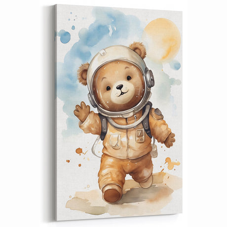 Astronaut Teddy - Boys Bedroom Art Kids Wall Art Prints