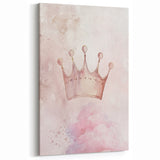 Princess Crown Girls Room Wall Art – Royal Nursery Print