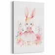 Floral Bunny Girls Room Wall Art – Nursery Print