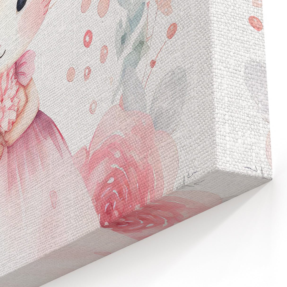 Floral Bunny Girls Room Wall Art – Nursery Print
