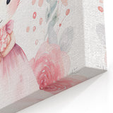 Floral Bunny Girls Room Wall Art – Nursery Print